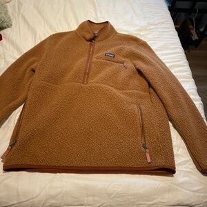 Patagonia Brown Teddy Bear Half Zip Fleece